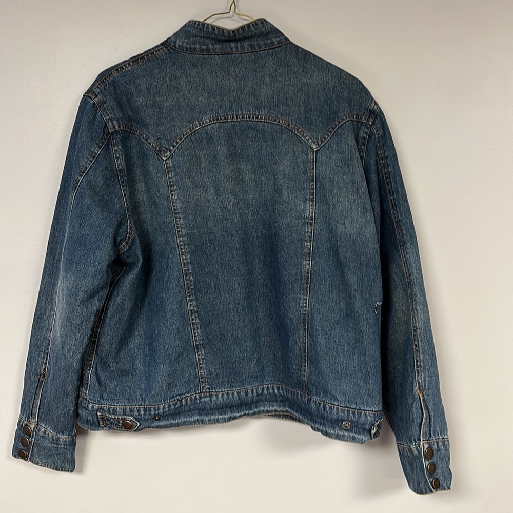 Vintage Tiara International Denim Jacket Lined with Sweater Material Size L, 90s - Picture 4 of 12